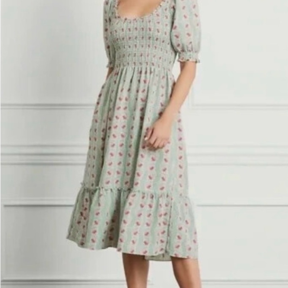 Smocked Floral Crepe Louisa Nap Dress Hill House Home